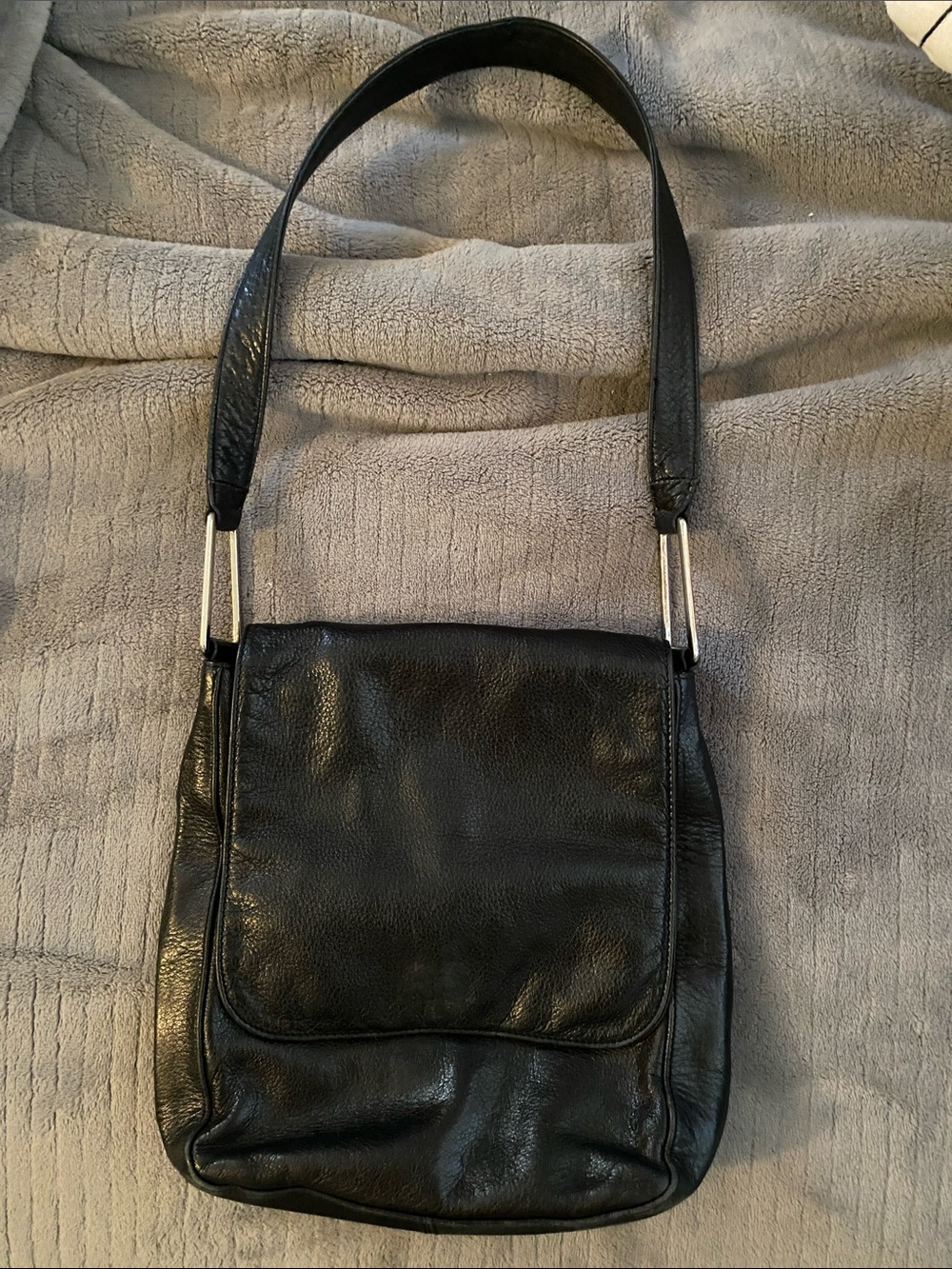 DKNY Black Leather Shoulder Bag